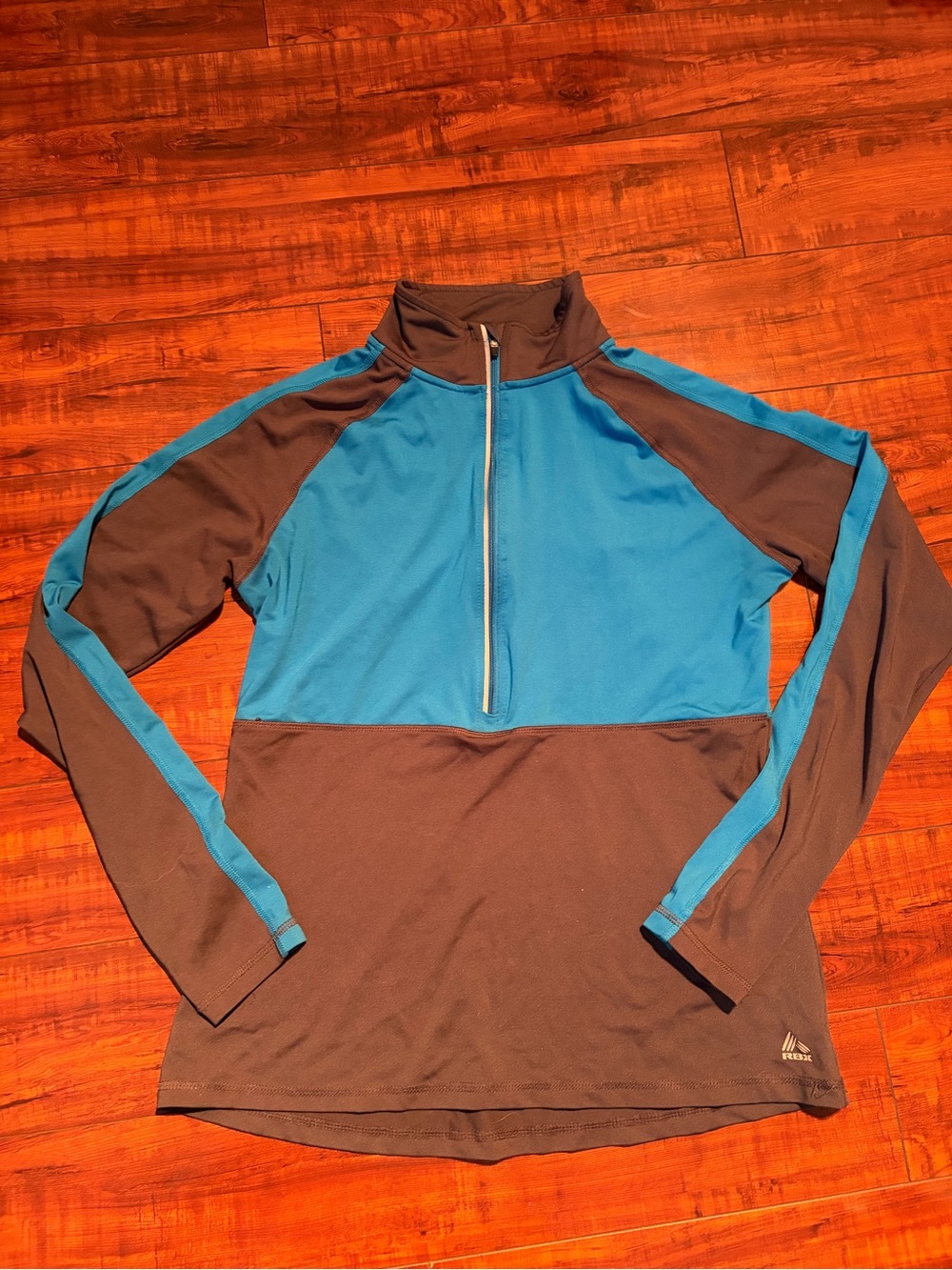RBX Blue and Gray Half-Zip Pullover Jacket | Size Large
